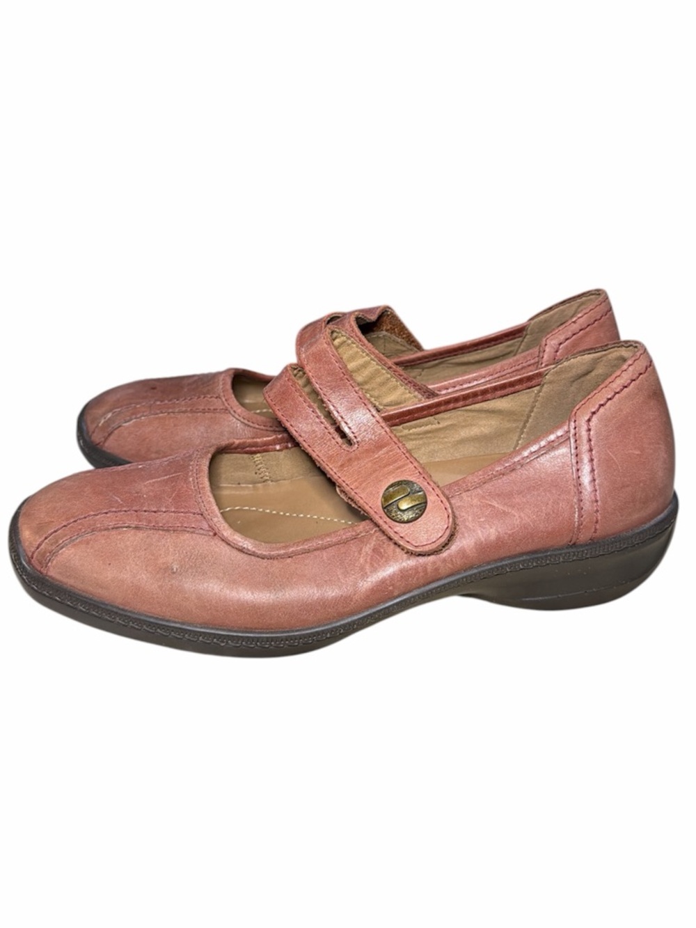 hotter Dusty Rose Leather Mary Jane Flats - Picture 4 of 10